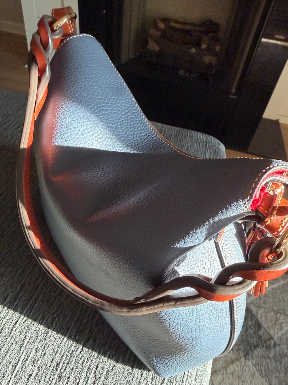 Dooney and Bourke Pebble Grain Twist Strap Hobo - Picture 5 of 16